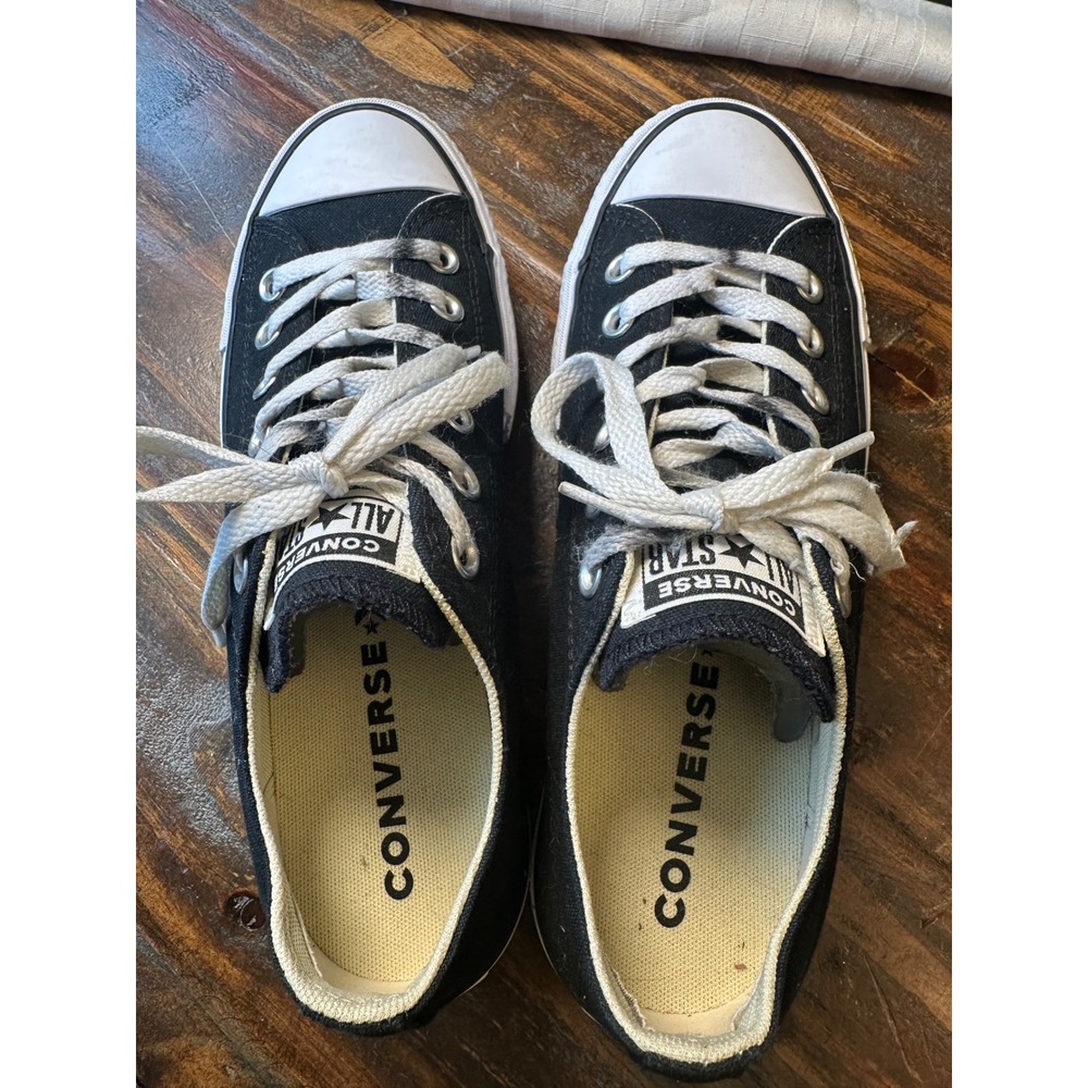 Converse Chuck Taylor All Star Lift Platform Black Canvas Sneakers 560250C 8.5W - Picture 8 of 13